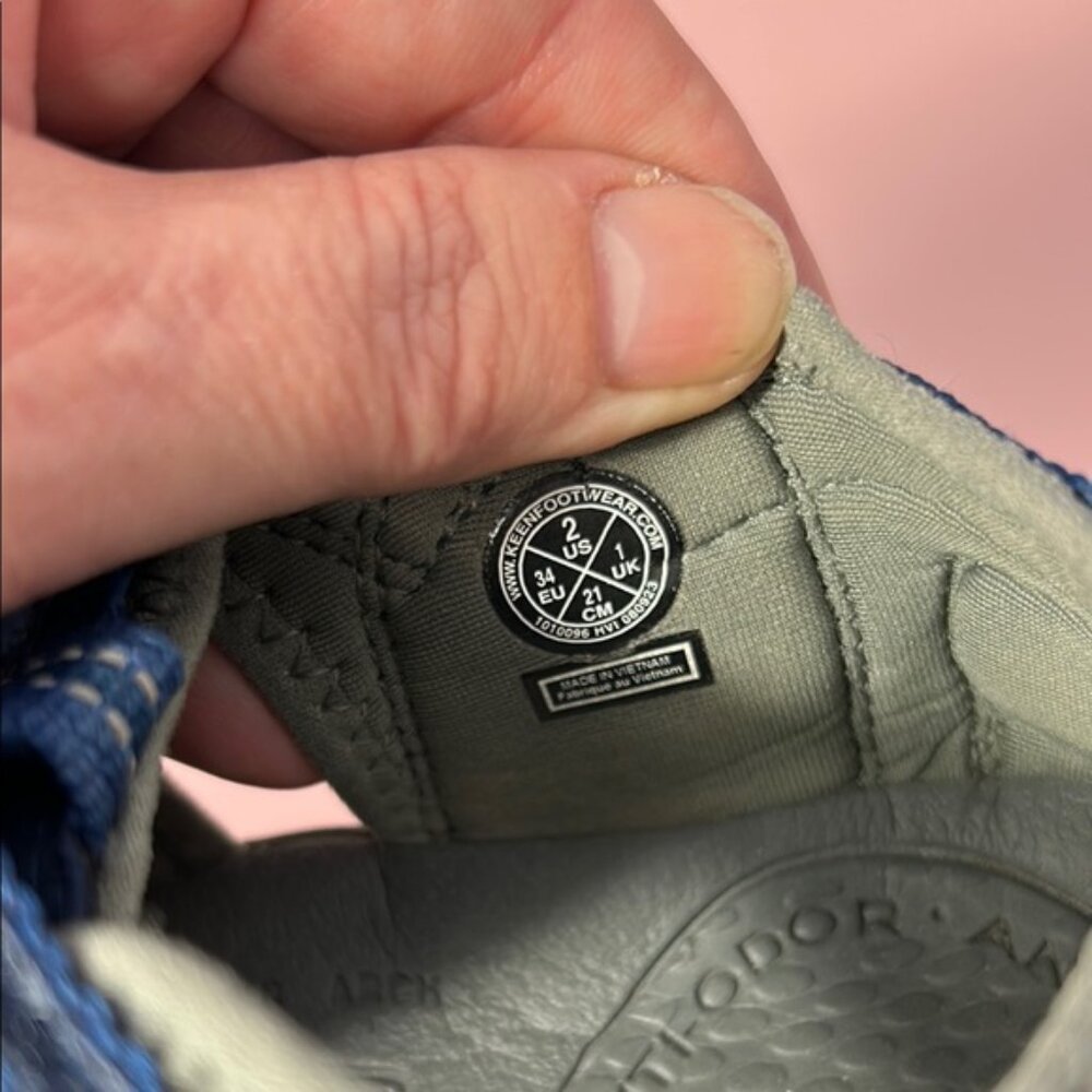 Keen Blue and Gray Sandals with Protective Toe Bumpers - Picture 7 of 8